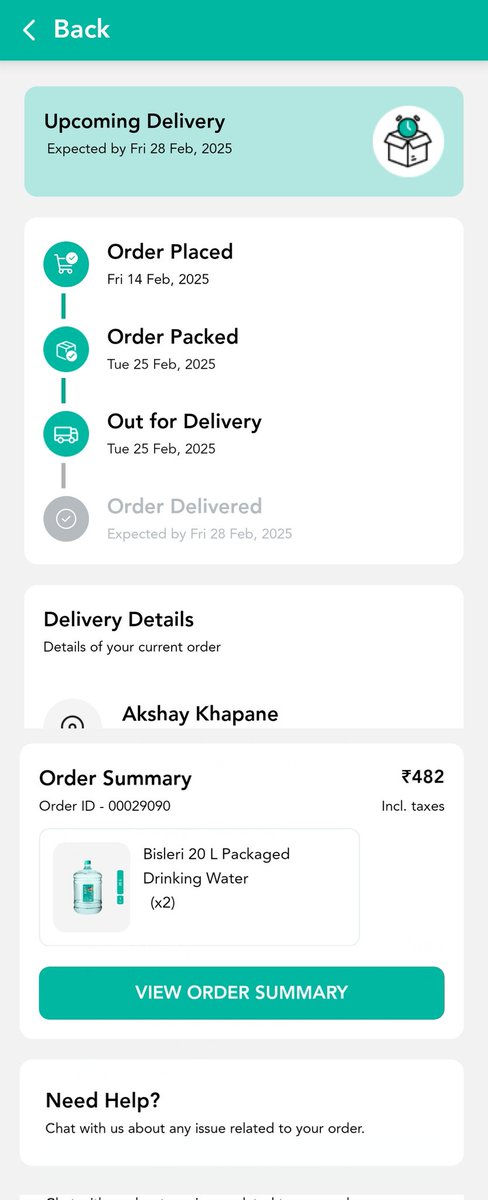 akshaykhapane's tweet photo. @BisleriZone  Is there a problem with your app or delivery partner. supplier declined my doorstep delivery. I ordered on 14th Feb and till date no water supply received. https://t.co/awOWKb0d57