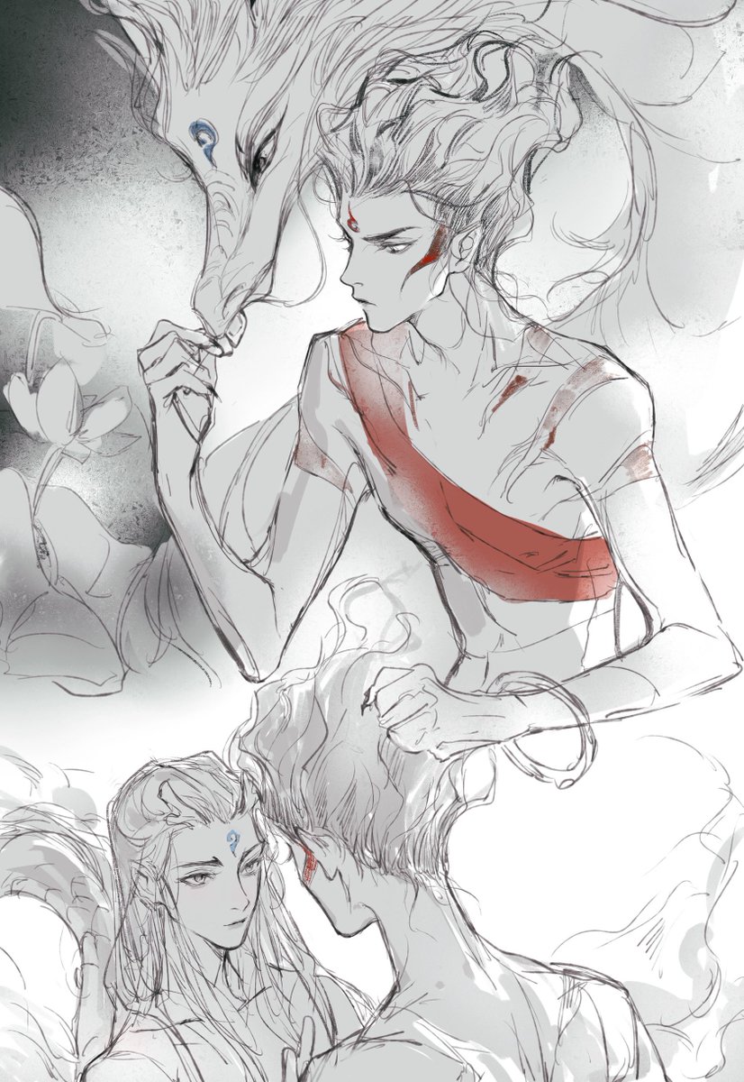 putao6688's tweet photo. 报恩

Artwork by 热血打卤士_ 
(LOFTER @热血打卤士_)

#NeZha2 #AoBing #Oubing #哪吒之魔童鬧海 #敖丙 #哪吒 #藕饼 https://t.co/W1rSsGMVJ6