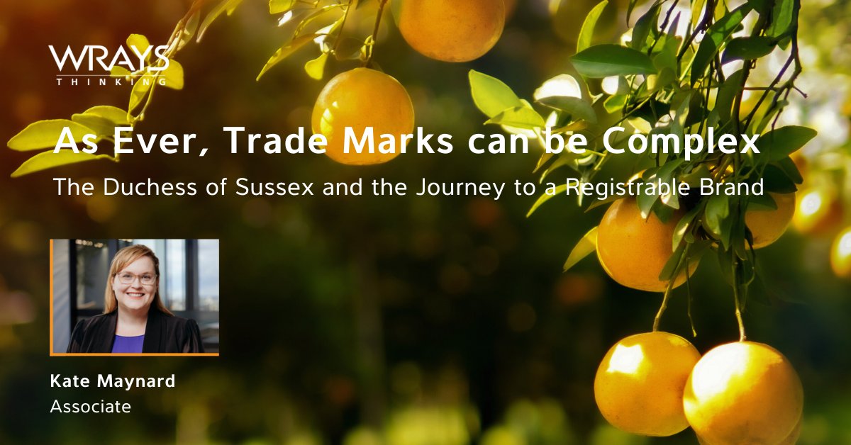 The Duchess of Sussex’s post-royal brand journey has faced trade mark challenges across multiple jurisdictions.

In this article, we explore the withdrawal of Sussex Royal, the success of Archewell, and the rise of American Riviera Orchard &amp; As Ever.

wrays.com.au/insights/as-ev…
