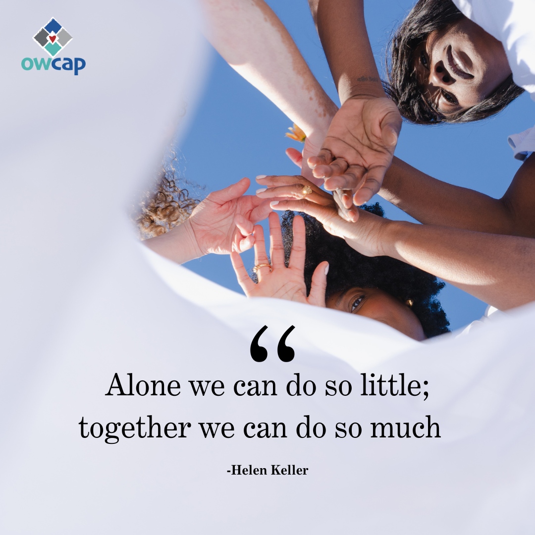 Together, we are unstoppable! 💪 This powerful quote from Helen Keller reminds us that collaboration is key to creating lasting change. Thank you to everyone who joins us in making a difference. 🌟

#OWCAP #CommunityActionWorks #Celebrating60YearsofOWCAP