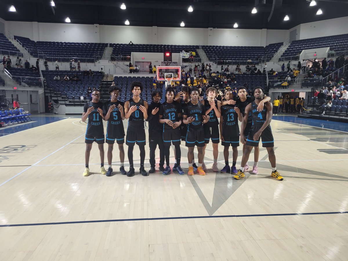 Shadow Creek HS (@shadowcreekhs) on Twitter photo After a hard fought fight, <a href="/SCSharkBball/">🏀SCHS Basketball🏀</a> WILL BE playing in the Regional Final!! We earned another game. Final score 57-47. #FinsUpCreek After a hard fought fight, <a href="/SCSharkBball/">🏀SCHS Basketball🏀</a> WILL BE playing in the Regional Final!! We earned another game. Final score 57-47. #FinsUpCreek