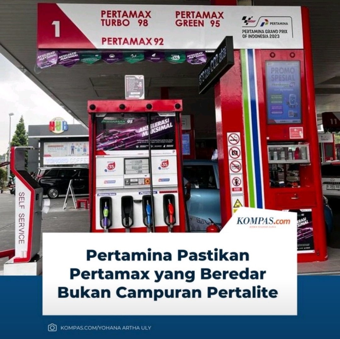 Kata <a href="/pertamina/">PERTAMINA</a> mereka Sudah pastikan bahwa  pertamax yang dijual tidak campur pertalite. Percaya ? Saya kok kayak geli geli gimana gitu.......
