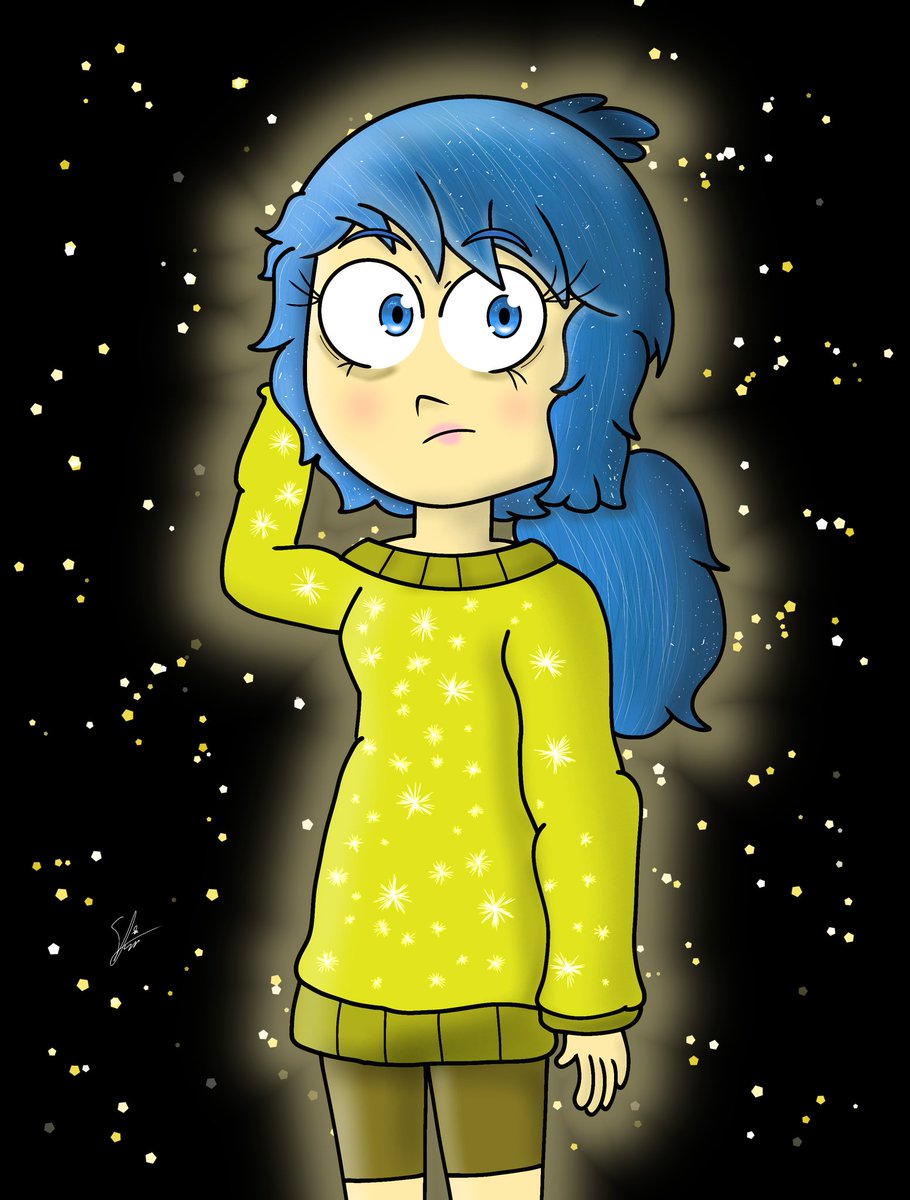 Momento de un cambio. Presentando mi versión de alegría. 
#insideout #insideout2 #Joy #Alegría #Fanart #Myart