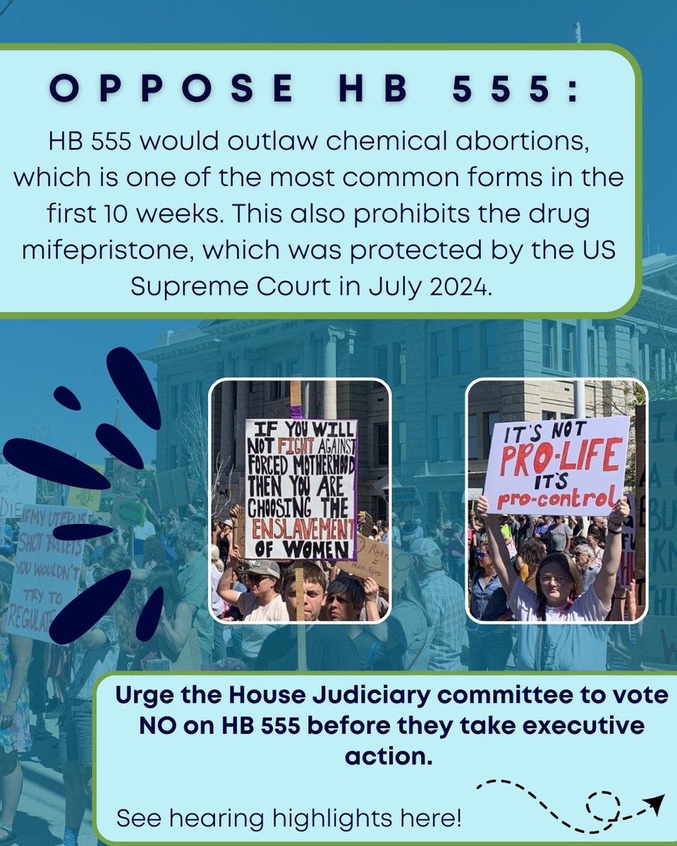 MTDems's tweet image. Here we go again… another anti-abortion bill from the Montana GOP. HB 555 outlaws chemical abortions, including using the drug mifepristone. When will the GOP decide to listen to Montanans? #MTPol
