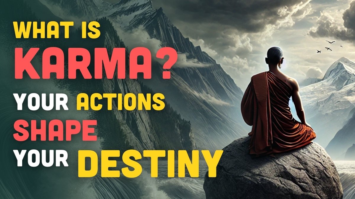TheLotus_Bud's tweet photo. What Is Karma? Understanding How Your Actions Shape Your Destiny.
Video: https://t.co/rIEmf8ye6L
#Karma #Buddhism #Mindfulness #SpiritualGrowth #PositiveAction https://t.co/Fqa59YM1LK