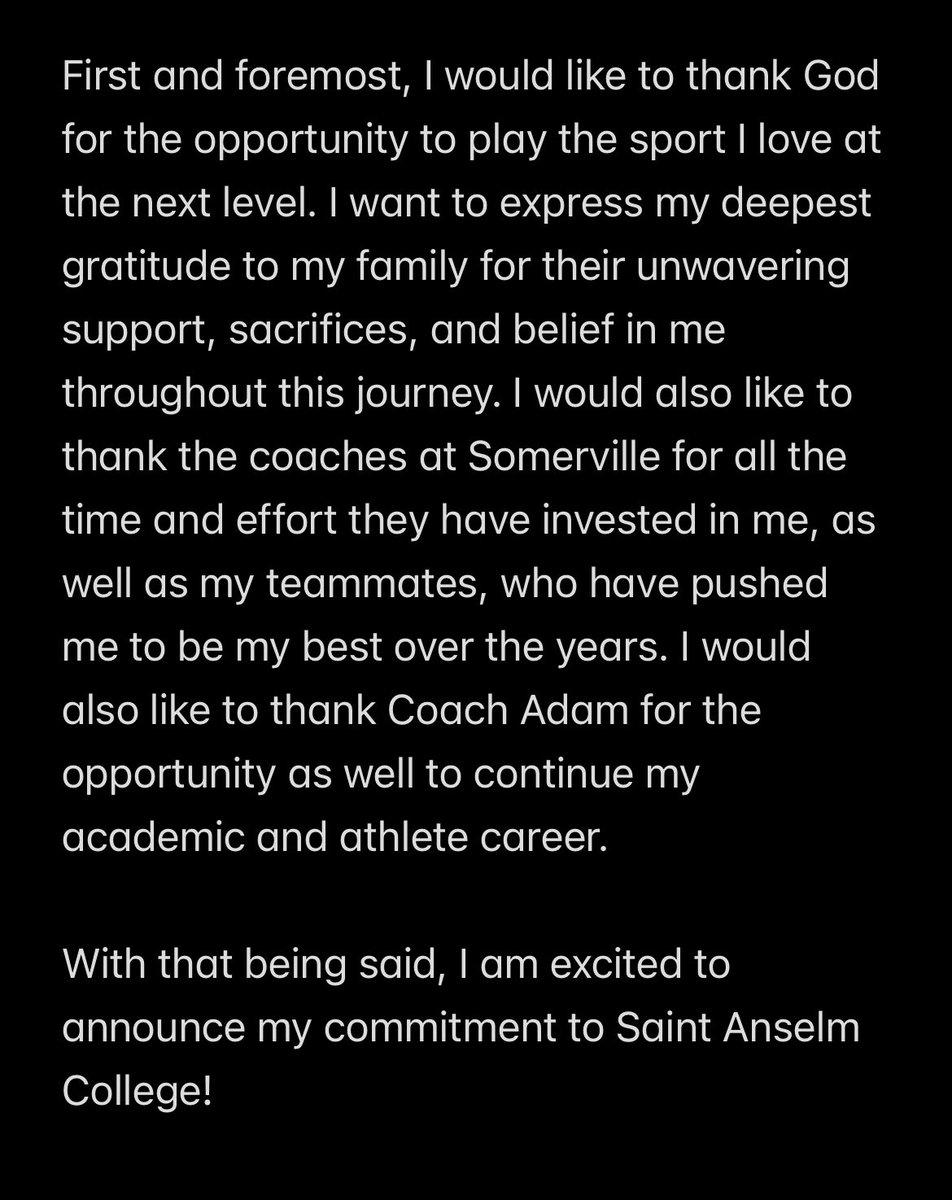 Gavin Fucile (@fucilegavin) on Twitter photo Proud to announce my commitment to <a href="/STAHawksFB/">Saint Anselm Football 🏈 #BCM</a>! Thank you to <a href="/CoachJoeAdam/">𝐉𝐨𝐞 𝐀𝐝𝐚𝐦 𝐇𝐁𝐂</a> for the opportunity to continue my career!
<a href="/_zboy23/">Zach</a>
<a href="/SomervilleMAFB/">Somerville Football</a> Proud to announce my commitment to <a href="/STAHawksFB/">Saint Anselm Football 🏈 #BCM</a>! Thank you to <a href="/CoachJoeAdam/">𝐉𝐨𝐞 𝐀𝐝𝐚𝐦 𝐇𝐁𝐂</a> for the opportunity to continue my career!
<a href="/_zboy23/">Zach</a>
<a href="/SomervilleMAFB/">Somerville Football</a>