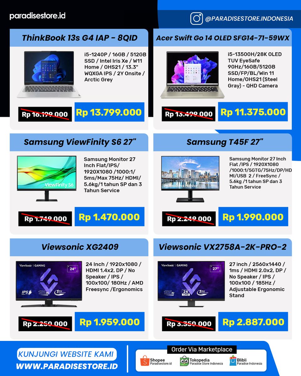 siapa tau kamu ada yang naksirr, harga lagi murah nihhh

#promotions #promolaptop #Laptop #laptopgaming