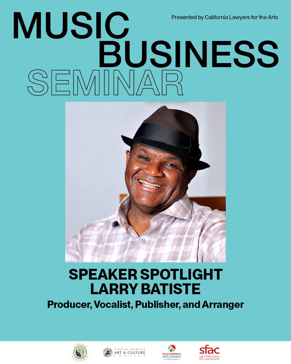 Are you an indie musician? Learn how to protect your art! And if you are an attorney, you can learn how to help independent artists with their deals.

🎶 Music Business Seminar – March 1, SF  
📍 African American Art &amp; Culture Complex  

Register now: calawyersforthearts.org/event-6039562