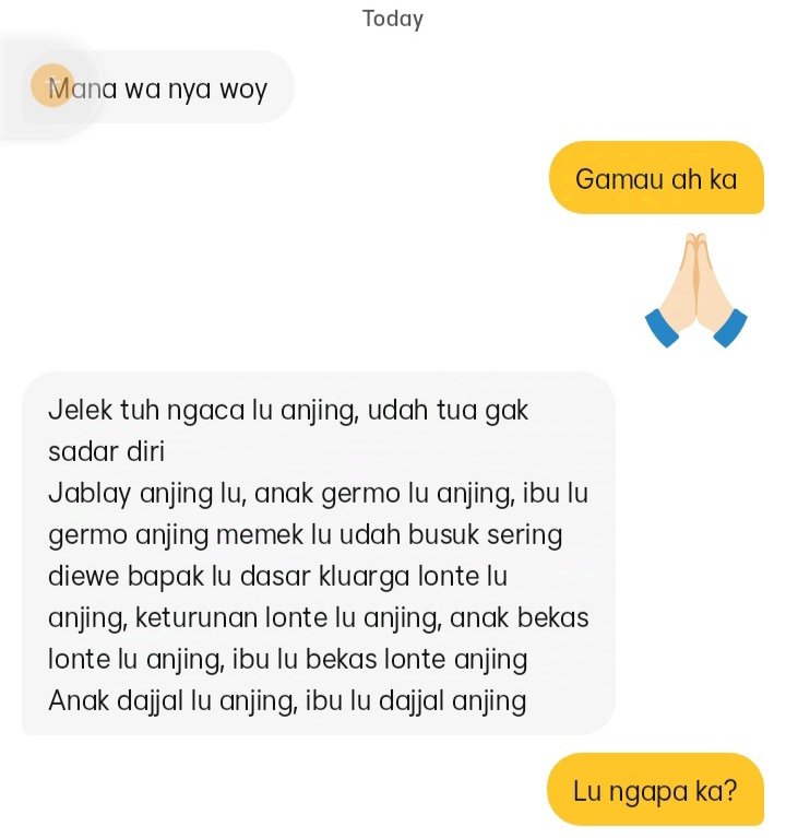 destysh2's tweet photo. @zee_iii10 Bukan chat lucu, tp tetep sakit hati smpe sekarang. Alasan gk mau kasih wa terlebih blm kenal ya karna takut disalahgunakan 🙏🏻 https://t.co/w8R2e3niQx