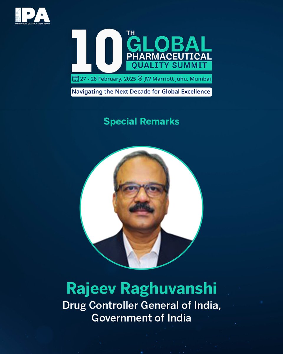 IPAOfficialPage's tweet photo. @LupinGlobal @LupinIndia @NITIAayog @CDSCO_INDIA_INF 

#IPA #GPQS25 #GPQS2025 #10Years #TenthEdition #Pharma https://t.co/hYbY790u8Q