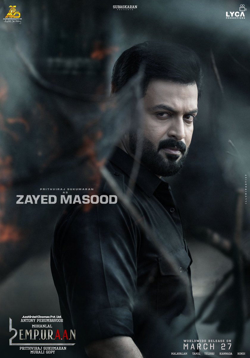 GKM Tamil Kumaran (@gkmtamilkumaran) on Twitter photo Character No.2 🎭 Prithviraj Sukumaran as Zayed Masood in #L2E 🔥 The mastermind behind the shadows is back in #Empuraan ⚡️
🔗 youtu.be/zKEiSzhuH54
Malayalam | Tamil | Telugu | Kannada | Hindi
@mohanlal <a href="/PrithviOfficial/">Prithviraj Sukumaran</a> #MuraliGopy <a href="/LycaProductions/">Lyca Productions</a> #Subaskaran Character No.2 🎭 Prithviraj Sukumaran as Zayed Masood in #L2E 🔥 The mastermind behind the shadows is back in #Empuraan ⚡️
🔗 youtu.be/zKEiSzhuH54
Malayalam | Tamil | Telugu | Kannada | Hindi
@mohanlal <a href="/PrithviOfficial/">Prithviraj Sukumaran</a> #MuraliGopy <a href="/LycaProductions/">Lyca Productions</a> #Subaskaran
