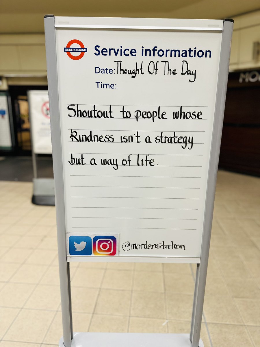 Wednesday 26th February 2025 Thought Of The Day From Morden Underground Station