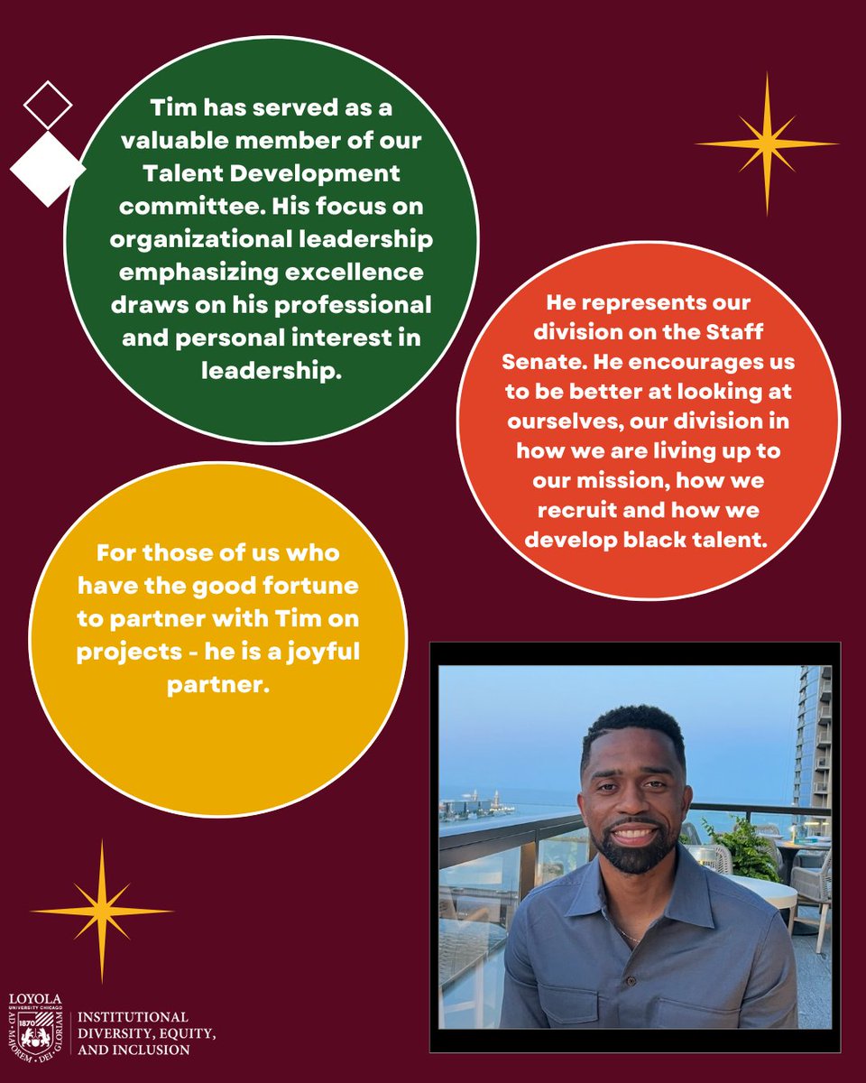 In honor of Black History Month, we're highlighting the incredible leaders making a difference at Loyola. A special shoutout to <a href="/Iamtimjones/">Tim Jones</a> for his dedication and leadership in uplifting our community and creating a lasting impact on campus! ✊🏽 #BlackHistoryMonth #LoyolaLeaders