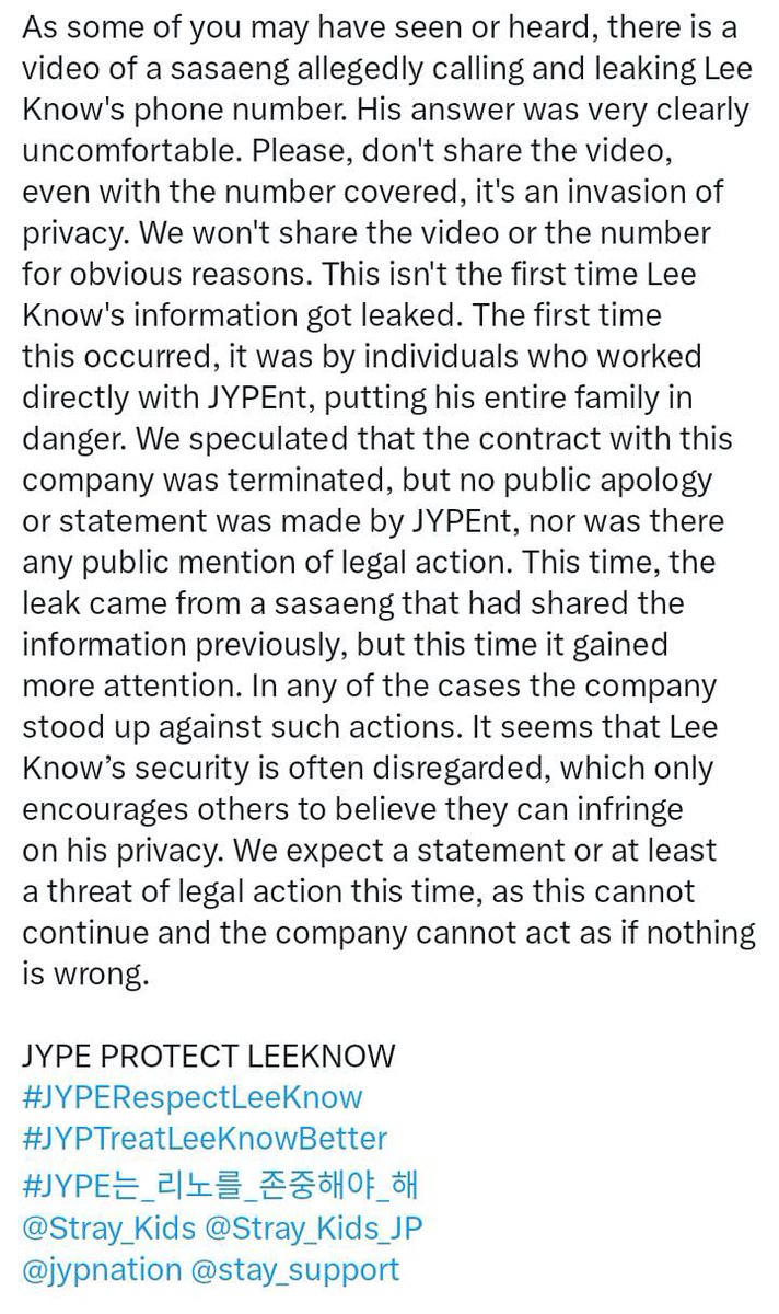 BUAT SASAENG YANG NYEBARIN NO SUAMI GUA YANG KE 7, GUA SUMPAHIN KENA MUSIBAH LO ANJ, SUMPAH DEMI APAPUN MOGA MOGA KEJADIAN SAMA LO. JYP ENTERTAINMENT TOLONG BERTINDAK 

JYP ENTERTAINMENT PLEASE TAKE ACTION ON THIS RIOT!

#sasaenganjing
#JYPERespectLeeKnow
#JYPTreatLeeKnowBetter