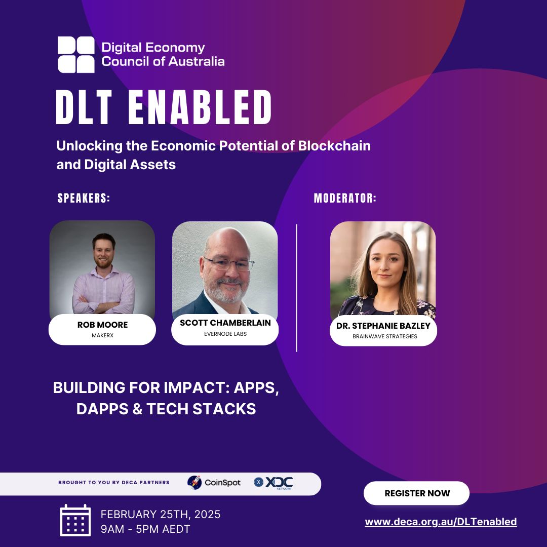 MakerX (@makerxau) on Twitter photo Who was able to attend the <a href="/DECAustralia/">Digital Economy Council of Australia</a> Fireside chat last night? Our CTO, <a href="/robdmoore/">Robert Daniel Moore</a> was on the panel sharing his insights on "Building for Impact: Apps, Dapps & Tech Stacks." The panel explored the latest innovations and tools empowering developers to create ground-breaking Who was able to attend the <a href="/DECAustralia/">Digital Economy Council of Australia</a> Fireside chat last night? Our CTO, <a href="/robdmoore/">Robert Daniel Moore</a> was on the panel sharing his insights on "Building for Impact: Apps, Dapps & Tech Stacks." The panel explored the latest innovations and tools empowering developers to create ground-breaking