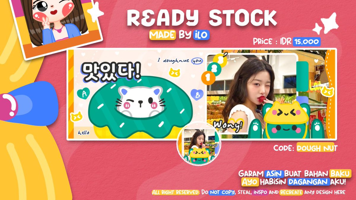 toko_ilo's tweet photo. help repost?

ilo punya layout ready stock wony yang bisa kamu take dengan harga tertera!😍😍 free retext jugaak. yuk abisin yuk wonyoung iniii🥰 dm ak iah 

#zonauang #zonaba https://t.co/2LdhACwFkZ