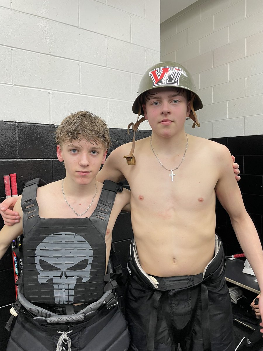 Final score 4-1 Winchester 2 from Garmey and 2 from Brady. Great first round win. Boys find out who they play after bishop feehan and Belmont battle it out. 
-Hard hat to Axel. 
-Flak jacket to Graham.