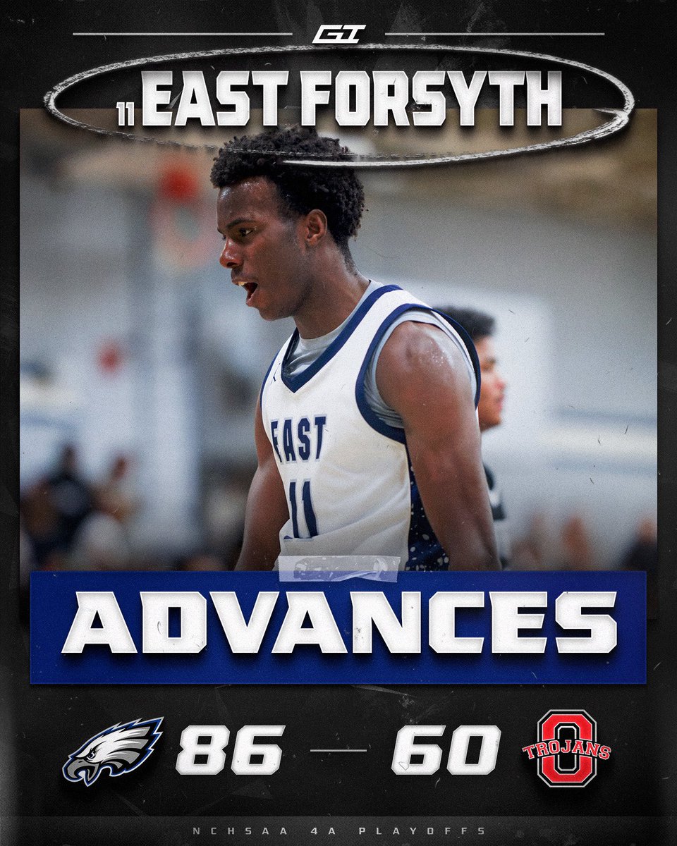 Game of Inches-High School Sports (@gameofincheshss) on Twitter photo FINAL: <a href="/EastForsythMBB/">East Forsyth Basketball</a> DOMINATES to reach the 4A Round of 32 with an 86-60 win over Olympic💥🦅 <a href="/_MurryJ/">Jaylin Murry</a> led the Eagles with 23 PTS, <a href="/bigjai_rich/">Jaire Richburg</a> totaled 17 PTS, and Noni Jones added 16 PTS🔥 FINAL: <a href="/EastForsythMBB/">East Forsyth Basketball</a> DOMINATES to reach the 4A Round of 32 with an 86-60 win over Olympic💥🦅 <a href="/_MurryJ/">Jaylin Murry</a> led the Eagles with 23 PTS, <a href="/bigjai_rich/">Jaire Richburg</a> totaled 17 PTS, and Noni Jones added 16 PTS🔥