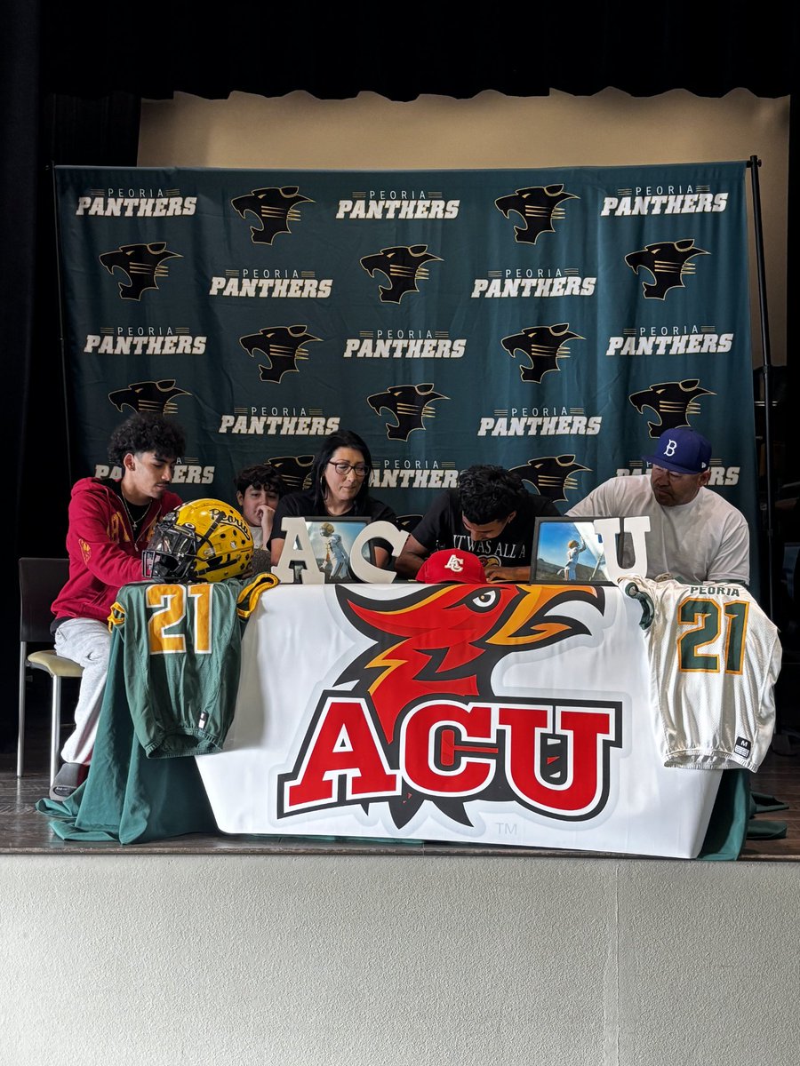Peoria Panthers FB (@peoriapantherfb) on Twitter photo Three of our Peoria Panthers signed their NLI tonight to continue their education! We wish you all the best in the next chapter of your life.
<a href="/PapagoPumas/">Papago Pumas JUCO Football</a>
<a href="/HyseniAdrijan/">Adrijan Hyseni</a>
<a href="/firestormfb/">ACU Football 🔥</a>
<a href="/ResendesDamian/">Damian Resendes</a>
<a href="/OUAZFootball/">OUAZ Football</a>
<a href="/Officia1_21/">Angel Vasquez</a>
<a href="/azc_obert/">Richard Obert</a>
<a href="/RsmithYWV/">Richard Smith</a>
<a href="/AZHSFB/">ArizonaVarsity.com 🔥PREPS🔥</a> Three of our Peoria Panthers signed their NLI tonight to continue their education! We wish you all the best in the next chapter of your life.
<a href="/PapagoPumas/">Papago Pumas JUCO Football</a>
<a href="/HyseniAdrijan/">Adrijan Hyseni</a>
<a href="/firestormfb/">ACU Football 🔥</a>
<a href="/ResendesDamian/">Damian Resendes</a>
<a href="/OUAZFootball/">OUAZ Football</a>
<a href="/Officia1_21/">Angel Vasquez</a>
<a href="/azc_obert/">Richard Obert</a>
<a href="/RsmithYWV/">Richard Smith</a>
<a href="/AZHSFB/">ArizonaVarsity.com 🔥PREPS🔥</a>