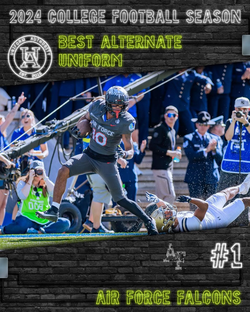 Uniform Authority (@uniauthority) on Twitter photo #UniAuthority Best Alternate Uniform of the 2024 College Football Season:
1. <a href="/AF_Football/">Air Force Football</a>
#UAAwards | <a href="/AF_EQUIP/">Air Force Equipment</a> #UniAuthority Best Alternate Uniform of the 2024 College Football Season:
1. <a href="/AF_Football/">Air Force Football</a>
#UAAwards | <a href="/AF_EQUIP/">Air Force Equipment</a>