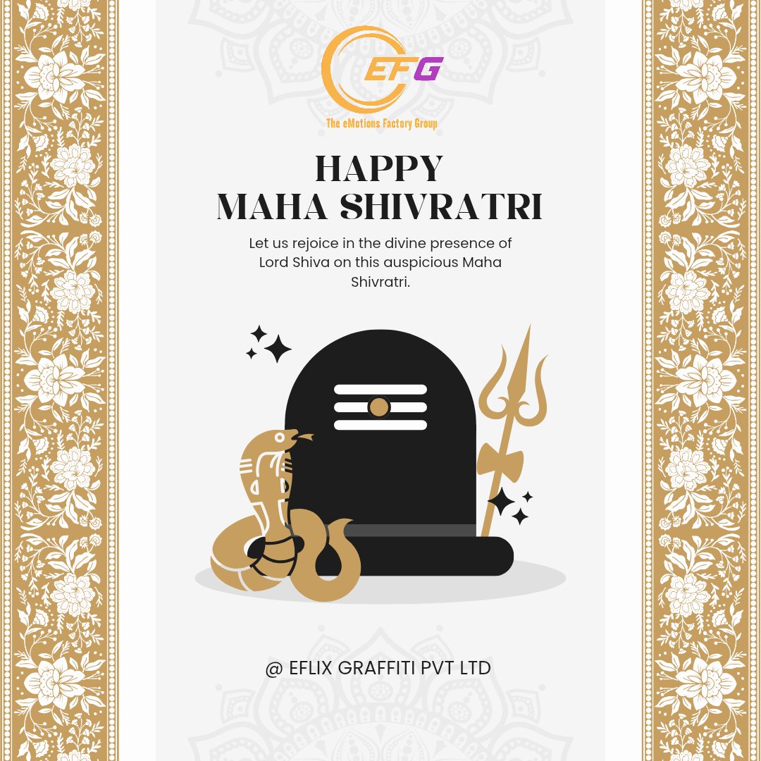 Wishing you all a blessed and spiritually enriching Mahashivratri! May Lord Shiva's divine grace bring you strength, peace, and prosperity. Let this night of devotion and meditation awaken wisdom and positivity in our lives.
Hara Hara Mahadev!  #Mahashivratri #BlessingsOfShiva