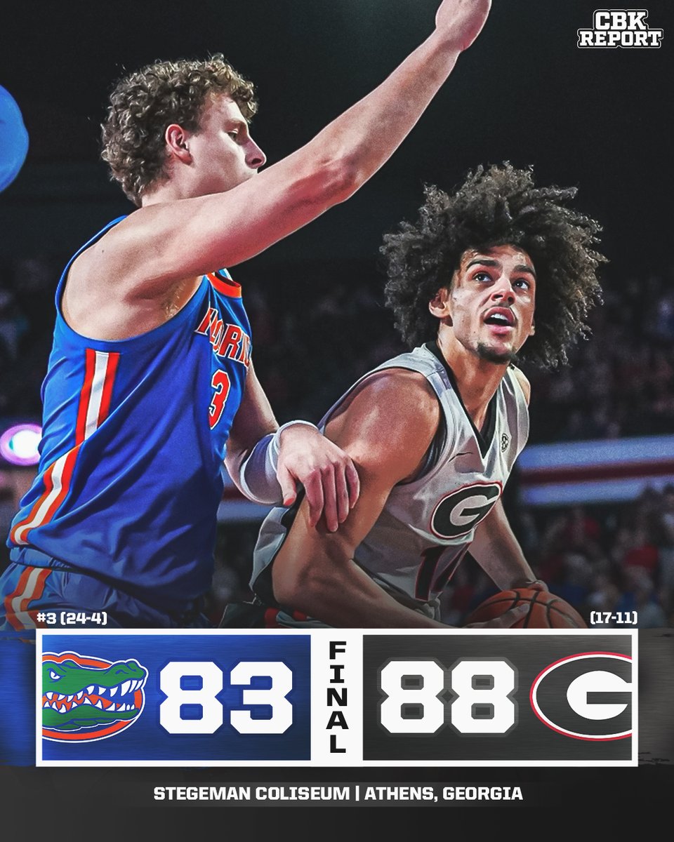 GO DAWGS. 🐶 MIKE WHITE GETS REVENGE OVER HIS FORMER SCHOOL AND UGA DEFEATS NO. 3 FLORIDA 🔥

Florida went on a 12-0 run to take their first lead of the game with one minute remaining, but Georgia HOLDS ON 🤯