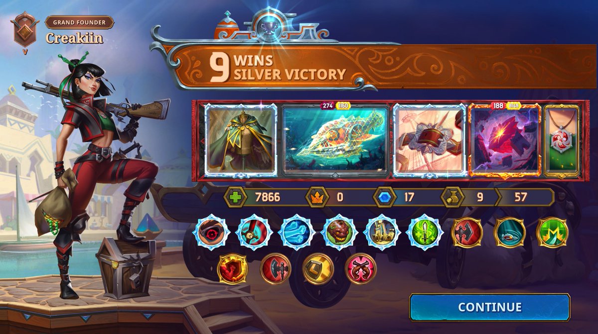 CreakiinGG's tweet photo. @PlayTheBazaar One of the most disgusting builds I've ever put together, still only 9 wins 😭 https://t.co/m0yO1odwbS