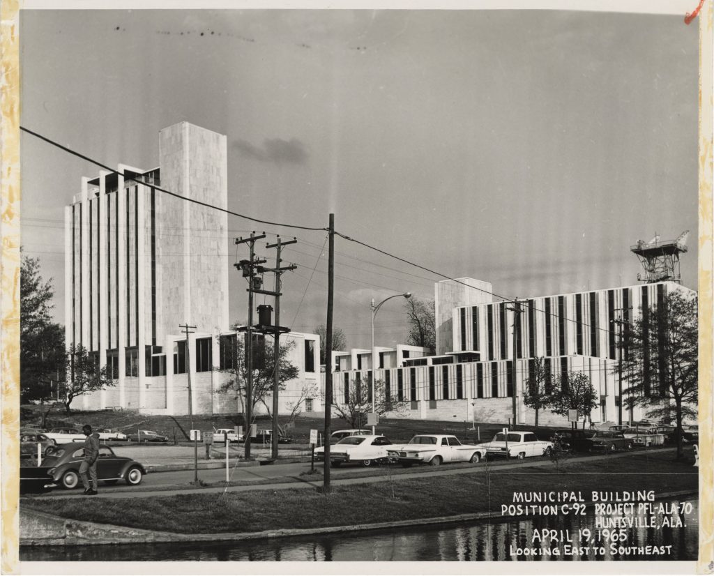 As demolition progresses on the former City Hall building, let's look back on the story of the generational structure that charted a path into a new frontier for the City of Huntsville. 🏗️🚀  

Read up on the history of City Hall 👉 bit.ly/4gZ7gGM
