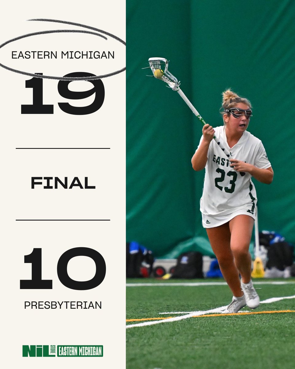 Eastern Michigan NIL Store (@nilstoreemu) on Twitter photo EASTERN WINS‼️
<a href="/EMU_Lacrosse/">EMU Lacrosse</a> earns their first win of the season‼️
Shop: nil.store/eastern-michig…
#EMUEagles EASTERN WINS‼️
<a href="/EMU_Lacrosse/">EMU Lacrosse</a> earns their first win of the season‼️
Shop: nil.store/eastern-michig…
#EMUEagles