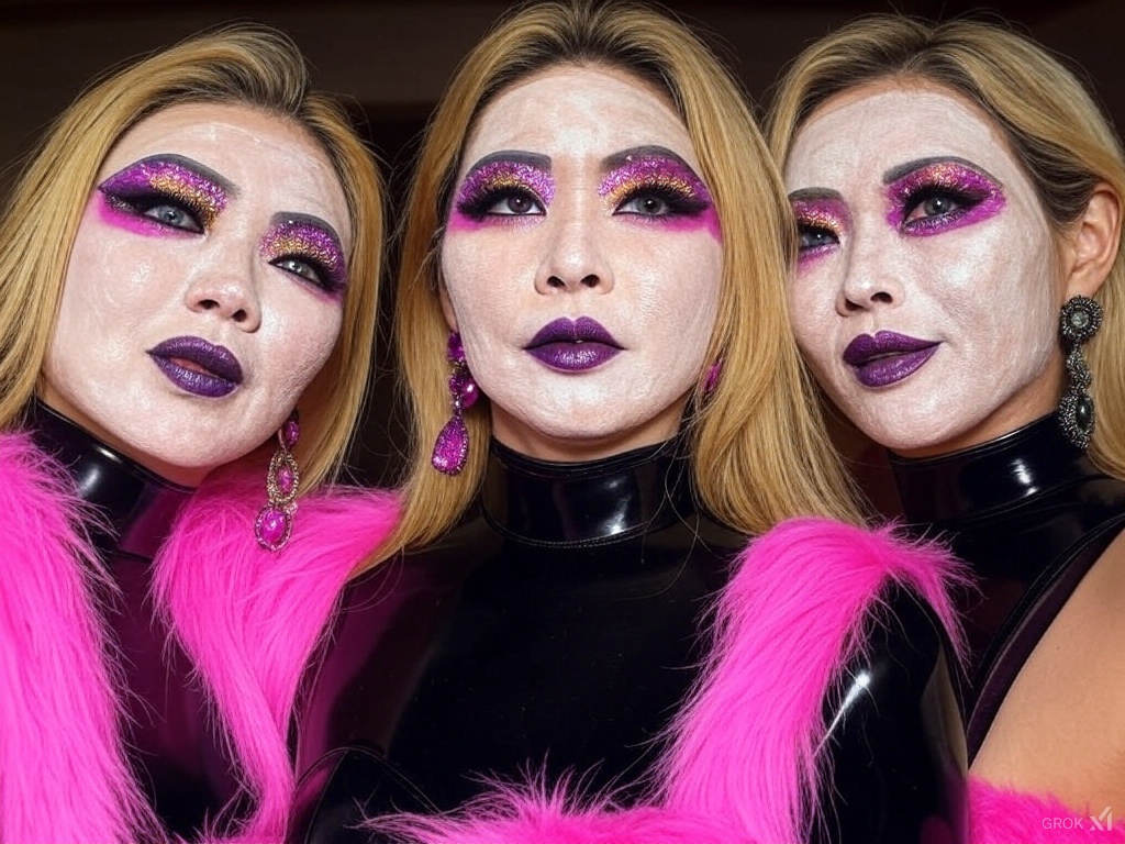 谁的妈妈们？💄❤️🧡💋💚💙💜🖤💋💄 #浓妆 #妖艳 #妓女 #超浓妆  #恋物浓妆 #浓妆艳抹 #AI #grok #恶堕 #悪堕 #色情 #母狗 #makeup #heavymakeup #makeupfetish #plastic #bimbo #bimbofication #goon #gooner #nofap #porn #trigger #neon #asianbimbo