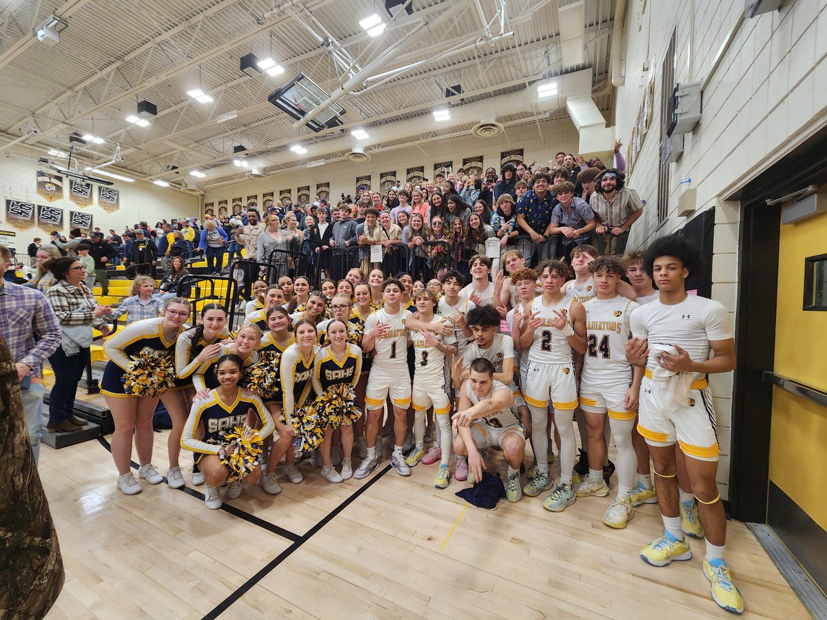 With a sea of South Allegheny supporters cheering them on, our Gladiators secured a spot in the WPIAL title game, defeating Mohawk tonight 75-53.  The WPIAL title game is set to take place Saturday at Peterson Events Center at 1pm, Fan buses available &amp; ticketing info to follow!!