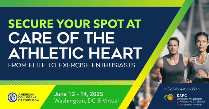Jeff Hsu, MD, PhD (@jeffhsumd) on Twitter photo 🗓️ 1 week until Early Bird & Abstract Submission deadline for #ACCAthleticHeart, in collaboration with <a href="/escardio/">European Society of Cardiology</a>
Present your #SportsCardio research & clinical cases at Heart House in Washington, DC
⏰ Submit your abstracts & register by Tues March 4: bit.ly/4b7g0JR 🗓️ 1 week until Early Bird & Abstract Submission deadline for #ACCAthleticHeart, in collaboration with <a href="/escardio/">European Society of Cardiology</a>
Present your #SportsCardio research & clinical cases at Heart House in Washington, DC
⏰ Submit your abstracts & register by Tues March 4: bit.ly/4b7g0JR