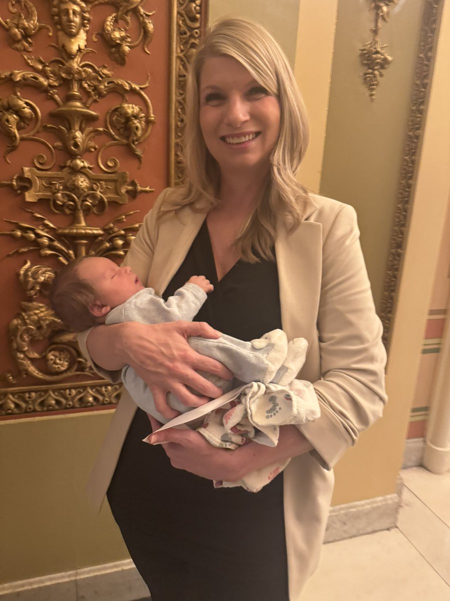 mkraju's tweet image. Rep. Brittany Petterson, a Colorado Democrat who was on maternity leave after having a baby four weeks ago, returned to cast a vote against the House GOP budget resolution in the hopes of scuttling the Republican proposal.

If there were more Democratic absences, it would have
