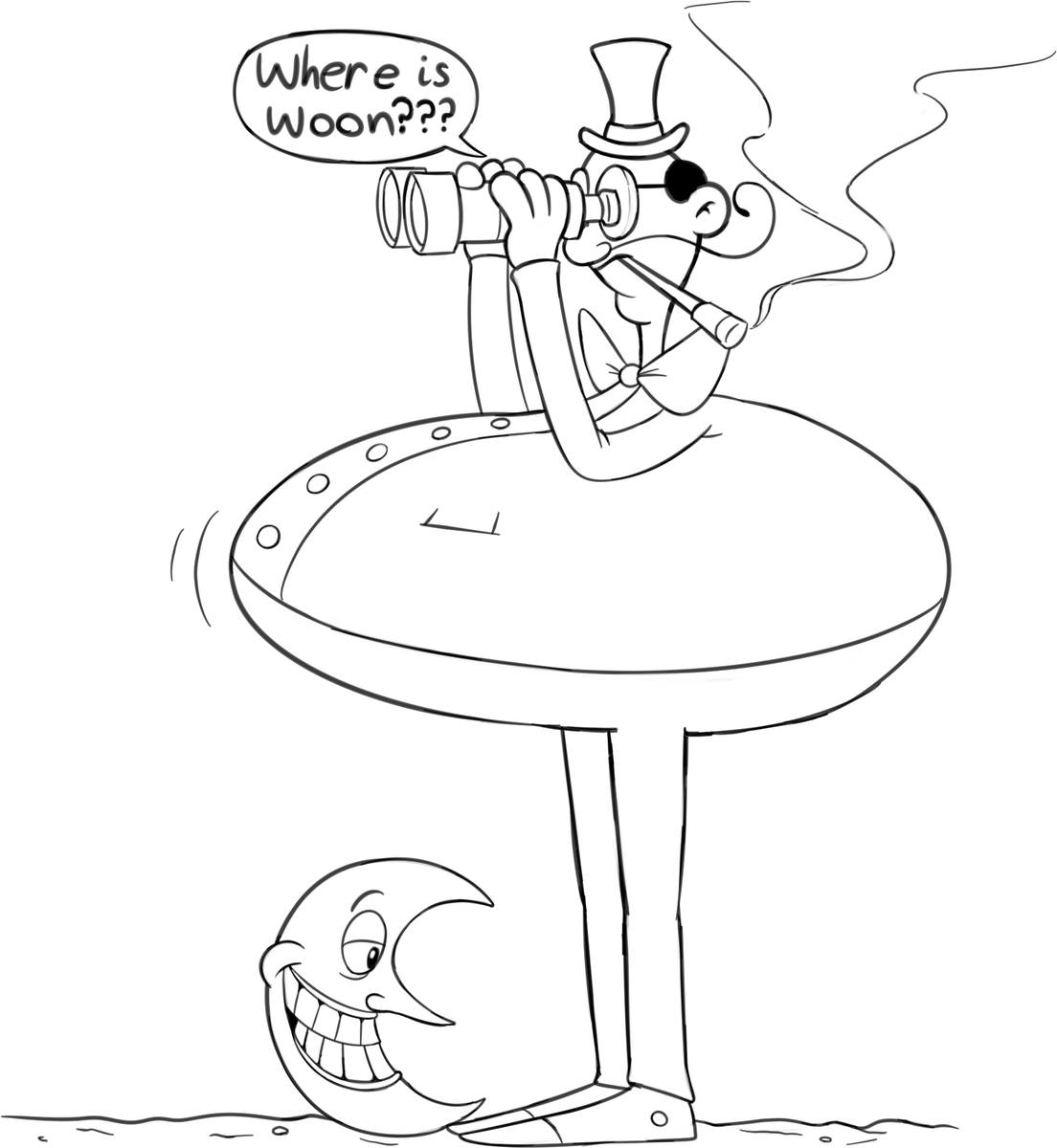 He's built like that funny "Where is" meme
(also my first woon fanart) 