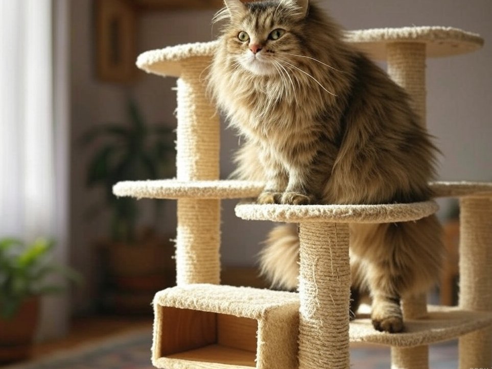 meowsjoy's tweet image. 🐾 Did you know cats need vertical space to feel secure? Add shelves, perches, or a tall cat tree to give your feline friend a better view of their territory! #CatTips #HappyCats