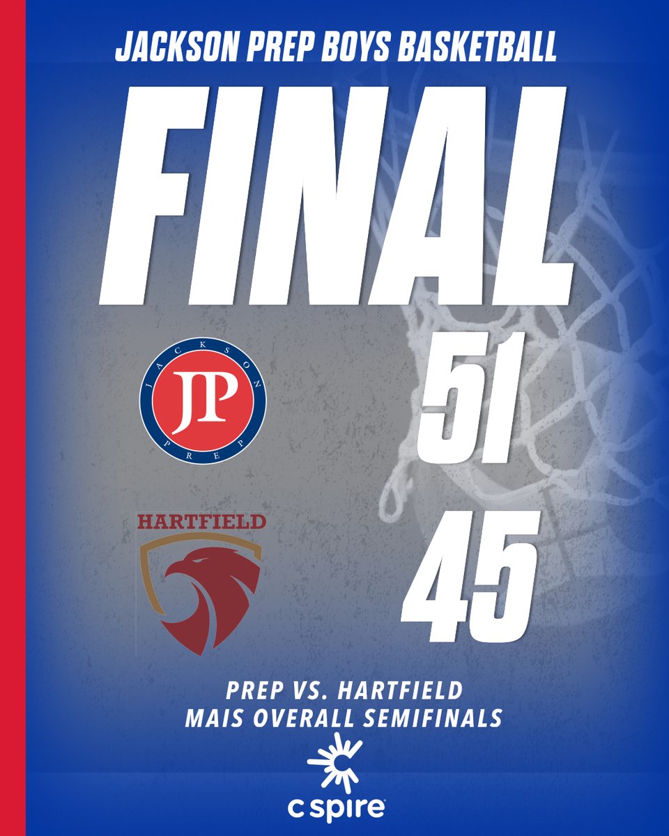 PREP WINS!  Prep boys advance to the MAIS Overall Championship Game and will face Jackson Academy tomorrow at 7:30 PM at Mississippi College.