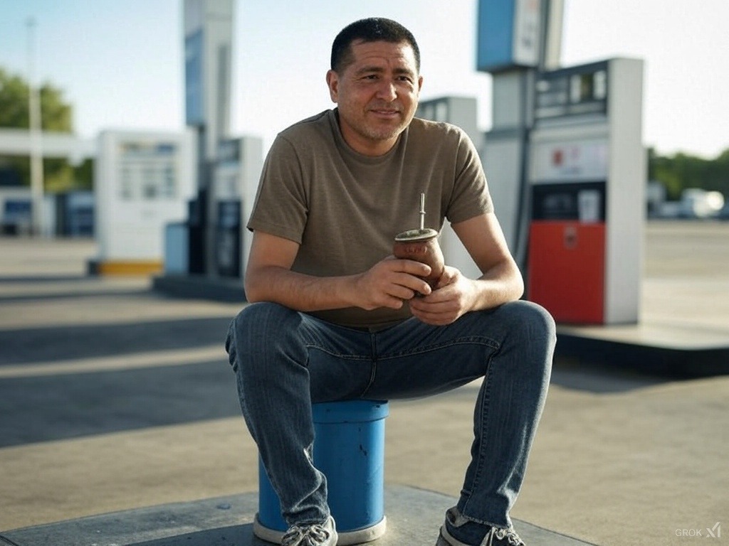 metroadelantado's tweet photo. Román en la estación de servicio de la autopista esperando que pase Gago. https://t.co/1SDk0I5uda