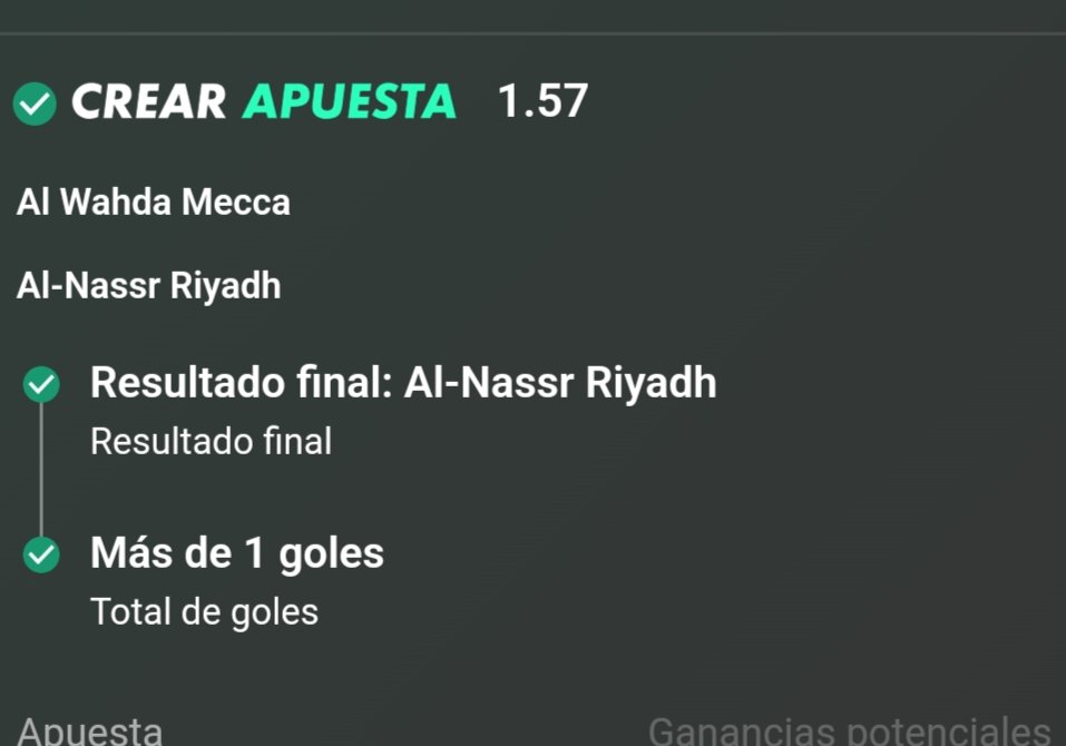 GanaGoleando's tweet photo. Volvimos a sumar en el Premium, terminamos 2/2 ✅✅

@AlNassrFC 🇸🇦 ✅💰 
@ALAHLI_FC v @Alqadsiah 🇸🇦
BTTS ✅ 💰 https://t.co/RUVc2A23F7