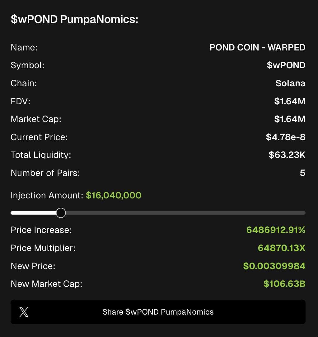 if you wanna know where Pond0x is gonna go, study $bnb

it only takes $16m injection for $pndc / $wpond to hit $100b.

when the flywheel is live, everyone gonna want to drink the💧

tokens will be scarce, demand will be high.

the hardest part is the wait, the rest is ez.
