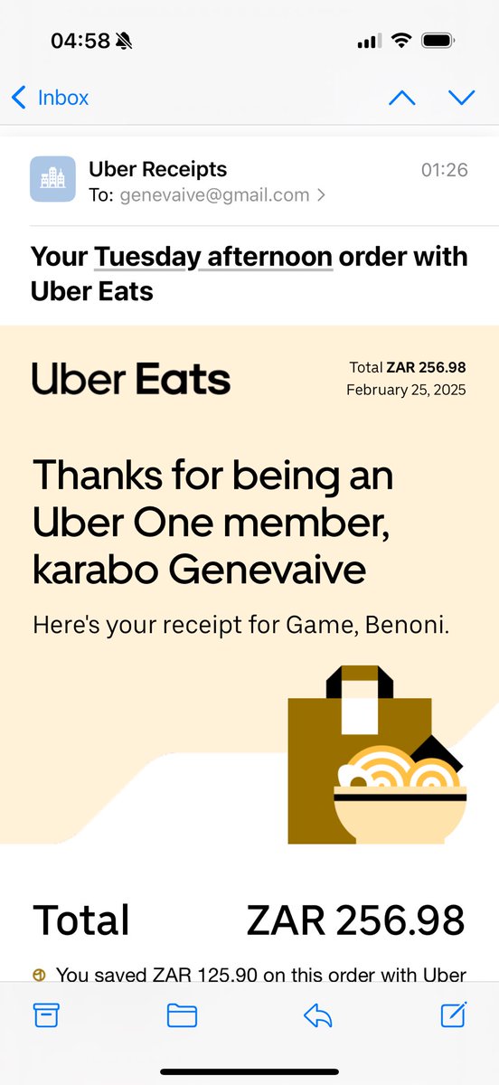 KaraboGenevaive's tweet photo. @Uber I’m starting to loose interest in you guys in November 2024 I ordered from Burger King you choose to deliver in Bloemfontein while I have updated my address just yesterday I was over charged with R70 while my final receipt says otherwise I want my money so that I can cancel https://t.co/WPPO8tzpJS