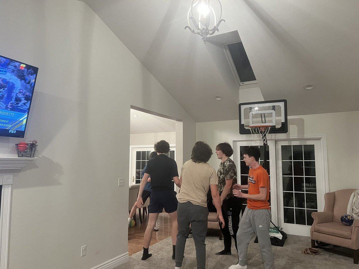 Film,mini hoops, and Illini game to prep for semi final game!  #ralleythevalley