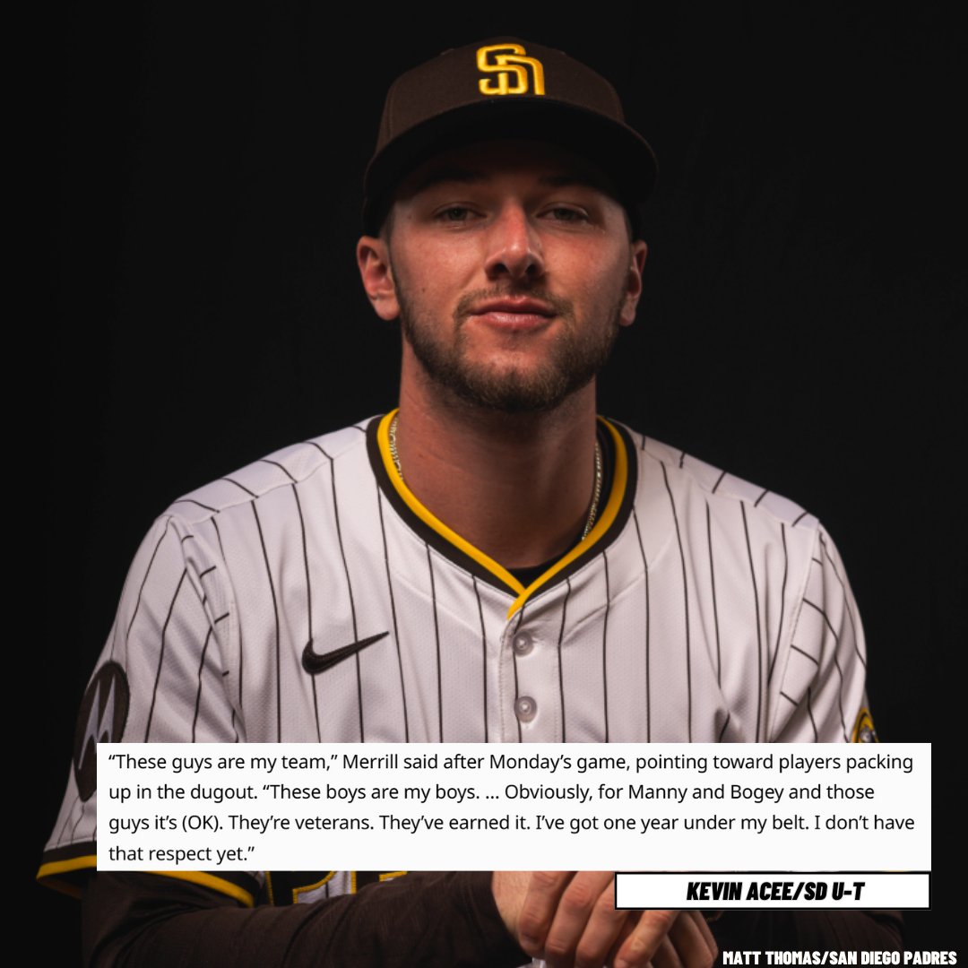 Jackson Merrill stayed through the entire game today--the only starter to do so--while other veterans went back to the clubhouse (which is the norm)

More from <a href="/sdutKevinAcee/">Kevin Acee</a>: sandiegouniontribune.com/2025/02/25/pad…