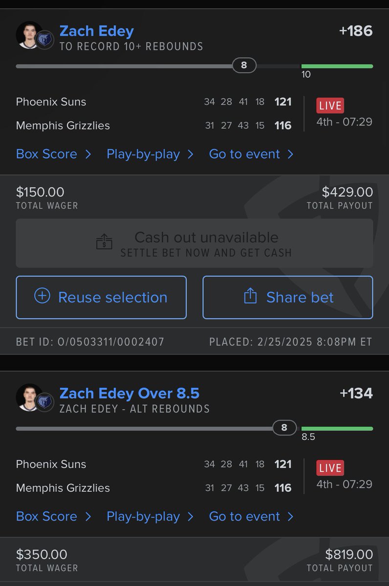 Yeah let’s not play Edey a single minute after the 6:00 mark in the third against a suns team whose biggest weakness is size. Smart coaching Grizzlies!!