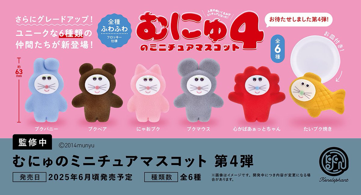 先行公開／ 2025年6月頃発売予定 「むにゅのミニチュアマスコット 第4