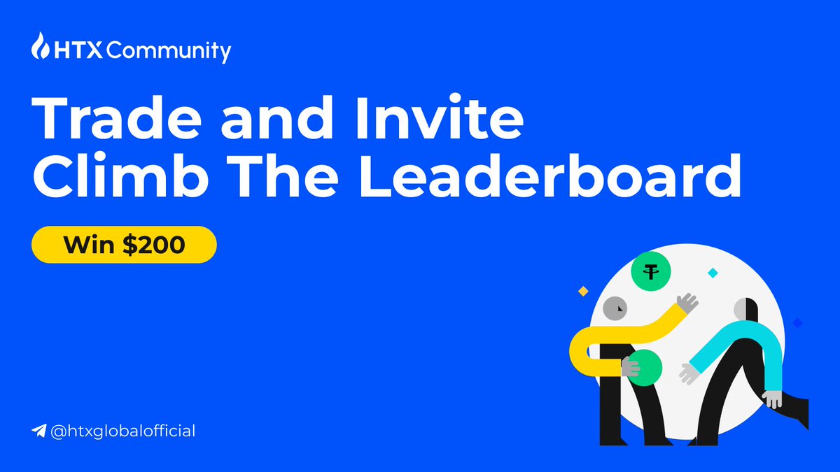 Trade on #HTX 📈 
Be the Top Inviter in HTX Telegram &amp; Win Big! 

✅ Follow <a href="/HTXCommunity/">HTX Community</a> <a href="/HTX_Global/">HTX</a> 
🔁 RT+tag 3
🚀 Invite friends to join: t.me/htxglobaloffic…

More details: forms.gle/L17xtApMwQEnAb…