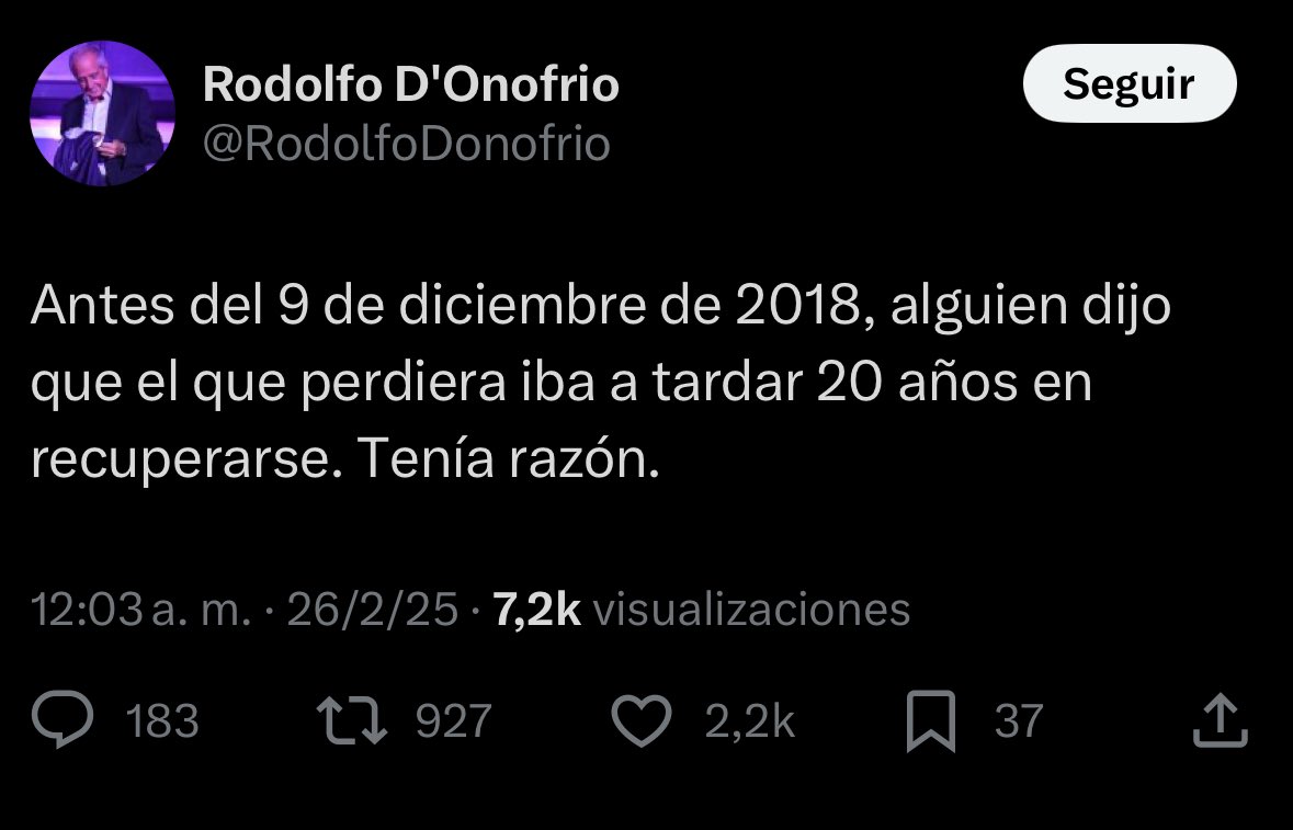 La meada del año