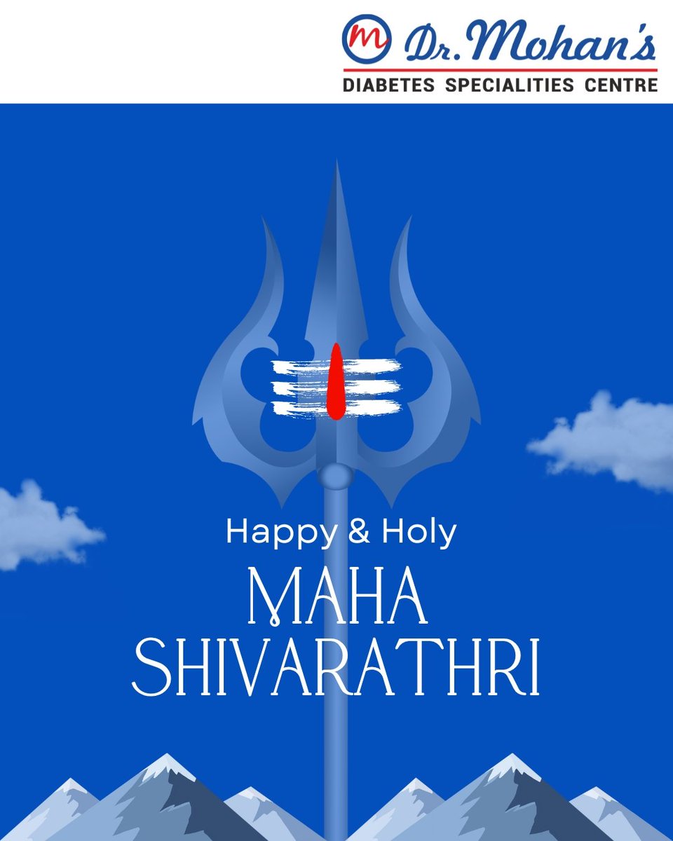 Happy and Holy Mahashivarathri to all! 🙏

May Lord Shiva bless you with good health, happiness, and prosperity. ✨

#MahaShivaRathri #DrMohansDiabetes
#DrMohansIndia