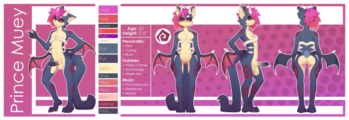 Character design and ref sheet commission for <a href="/PrinceMuey/">Prince Muey</a>!