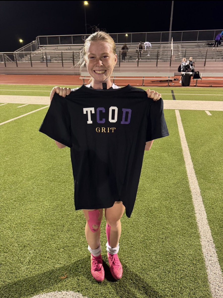 💜I am honored to receive the GRIT award for PLAYER OF THE MATCH tonight. What a hard battle it was tonight💪 <a href="/TCHS_WSOCCER/">TCWS</a>  <a href="/DFW_Girls_HS_VS/">DFW Girls HS Varsity Soccer</a>  #GRIT