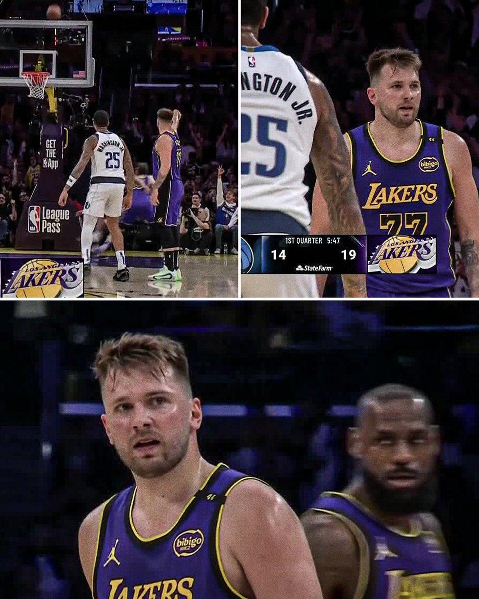 SportsCenter's tweet image. Luka hit back-to-back threes and stared down the Mavs bench 🔥